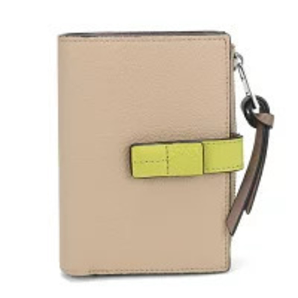 Loewe Bi fold Wallet Compact Beige Cream